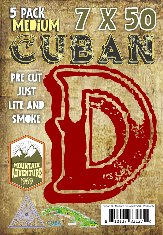 Cuban D Medium 7x50 (Pack of 5)