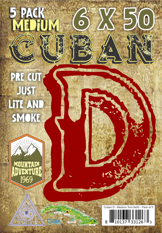 Cuban D Medium 6x50 (Pack of 5)
